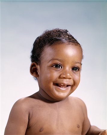 happy black baby boy