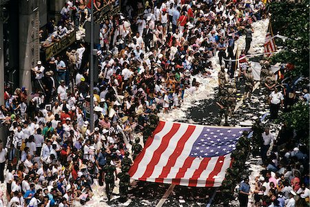 people on the streets of ny - DESERT STORM PARADE WALL STREET NEW YORK, NEW YORK Stock Photo - Rights-Managed, Code: 846-03165209