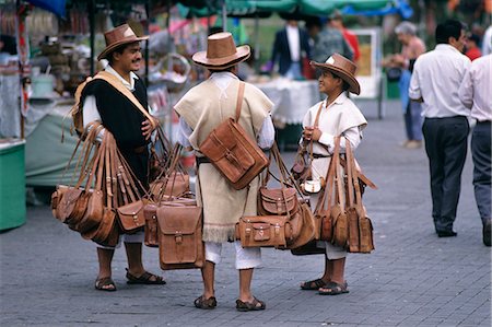LEATHER BAG PEDDLERS COYOACAN MEXICO Stock Photo - Rights-Managed, Code: 846-03165365