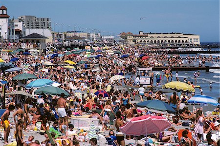 summer nostalgia - 1980s OCEAN CITY NJ CROWDED BEACH IN SUMMER Stock Photo - Rights-Managed, Code: 846-03165509