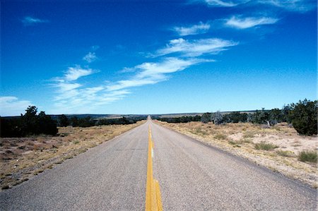 OPEN HIGHWAY IN NEW MEXICO LANDSCAPE Stock Photo - Rights-Managed, Code: 846-03165605
