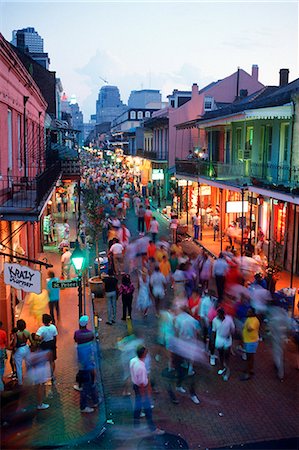 BOURBON STREET NEW ORLEANS LOUISIANA Foto de stock - Con derechos protegidos, Código: 846-03165685