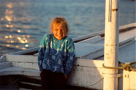 SMILING IRISH GIRL ABOARD FISHING BOAT COUNTY DONEGAL, IRELAND Stock Photo - Rights-Managed, Code: 846-03165739