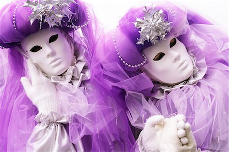 CARNIVAL MASKED COUPLE VENICE, ITALY Stock Photo - Rights-Managed, Code: 846-03165778