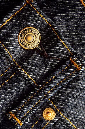 denims fashion - 1980s LEVI BLUE JEAN PANTS BUTTON AND RIVET Stock Photo - Rights-Managed, Code: 846-03163138