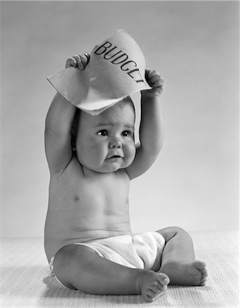 frustration vintage - 1960s BABY WITH A BUDGET PROBLEM Stock Photo - Rights-Managed, Code: 846-03163222