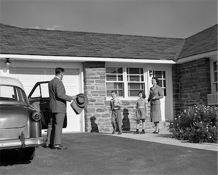 1950s FAMILY GREETING FATHER Stock Photo - Rights-Managed, Code: 846-03163523