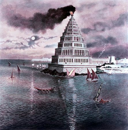PHAROS D'ALEXANDRIE UNE DES SEPT MERVEILLES DU MONDE ANTIQUE Photographie de stock - Rights-Managed, Code: 846-03163643