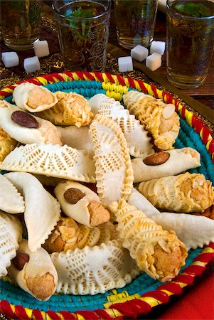 Moroccan biscuits and mint tea, Morocco, North Africa, Africa Stock Photo - Rights-Managed, Code: 841-05784013