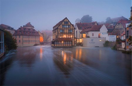 The River Regnitz, Bamberg, Bavaria, Germany, Europe Fotografie stock - Rights-Managed, Codice: 841-05784191