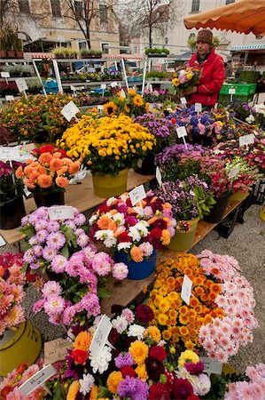 Street Market, Passau, Bavaria, Germany, Europe Foto de stock - Direito Controlado, Número: 841-05784204