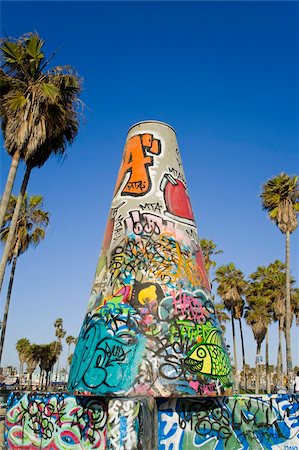 Art Walls, legal graffiti, on Venice Beach, Los Angeles, California, United States of America, North America Foto de stock - Con derechos protegidos, Código: 841-05784271