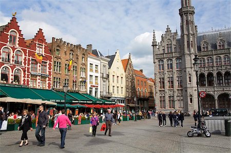 flandes - Main Square Marketplace, Bruges, West Flanders, Belgium, Europe Stock Photo - Rights-Managed, Code: 841-05784289