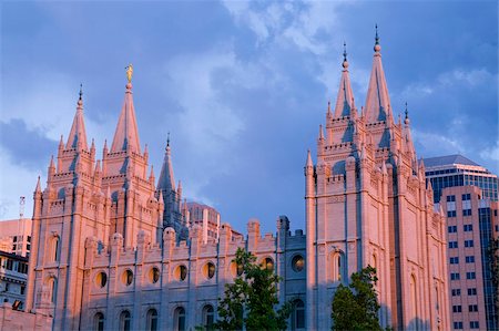 Mormonen Tempel in Temple Square, Salt Lake City, Utah, Vereinigte Staaten von Amerika, Nordamerika Stockbilder - Lizenzpflichtiges, Bildnummer: 841-05784318