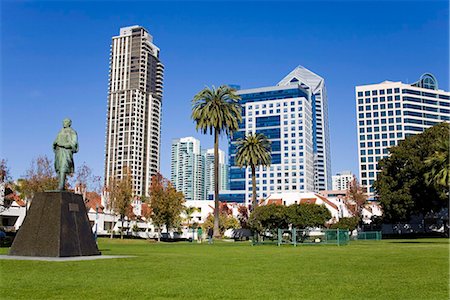 san diego - Statue of Benito Juarez in Pantojo Park, San Diego, California, United States of America, North America Foto de stock - Con derechos protegidos, Código: 841-05784449