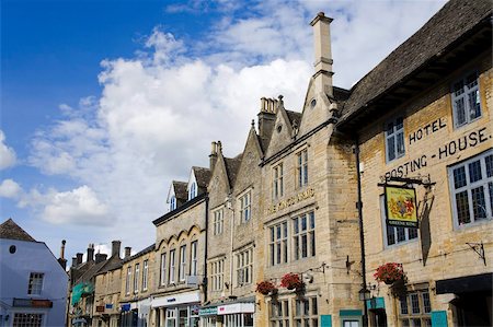 stow-on-the-wold - Das Kings Arms Hotel, Stow-on-the-Wold in Gloucestershire, Cotswolds, England, Vereinigtes Königreich, Europa Stockbilder - Lizenzpflichtiges, Bildnummer: 841-05784470