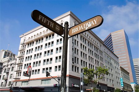 fifth avenue - Fifth Avenue in the Gaslamp Quarter, San Diego, California, United States of America, North America Stock Photo - Rights-Managed, Code: 841-05784515