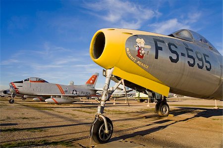 Republic F-84C Thunderjet at March Field Air Museum, Riverside County, California, United States of America, North America Stock Photo - Rights-Managed, Code: 841-05784512