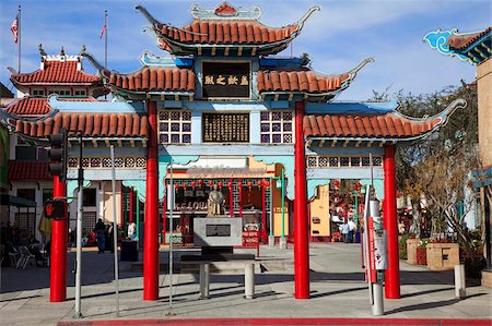 quartiere cinese - Central Plaza, Chinatown, Los Angeles, California, United States of America, North America Fotografie stock - Rights-Managed, Codice: 841-05784569