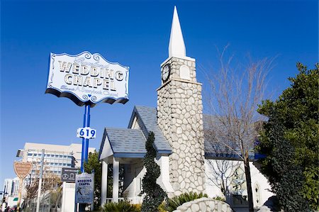 Graceland Wedding Chapel, Las Vegas, Nevada, United States of America, North America Stock Photo - Rights-Managed, Code: 841-05784571