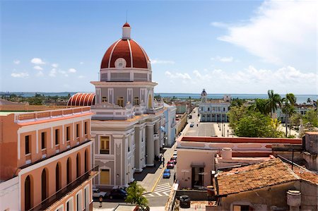 The colourful dome of the Ayuntamiento (City Hall) and Parque Marti, Cienfuegos, UNESCO World Heritage Site, Cienfuegos Province, Cuba, West Indies, Central America Stock Photo - Rights-Managed, Code: 841-05784613