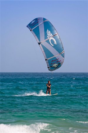 Kite surfer, Cotillo, Fuerteventura, Canary Islands, Spain,. Atlantic, Europe Foto de stock - Con derechos protegidos, Código: 841-05784629