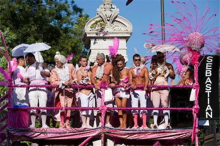 parade man - Gay Pride 2009, Madrid, Spain, Europe Stock Photo - Rights-Managed, Code: 841-05784632