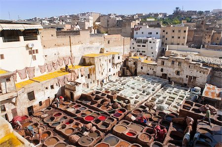 Tannery, Fez, UNESCO World Heritage Site, Morocco, North Africa, Africa Stock Photo - Rights-Managed, Code: 841-05784665