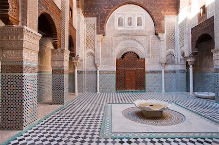 fes, morocco - Attarine Madrasah, Fez, UNESCO World Heritage Site, Morocco, North Africa, Africa Stock Photo - Rights-Managed, Code: 841-05784666