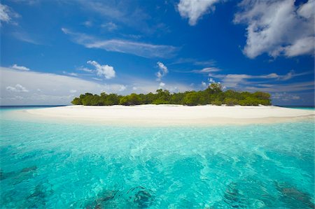 Uninhabited island, Maldives, Indian Ocean, Asia Stock Photo - Rights-Managed, Code: 841-05784850