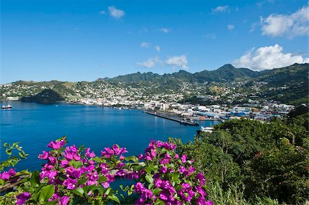 st vincent and the grenadines - Kingstown Harbour, St. Vincent, St. Vincent and The Grenadines, Windward Islands, West Indies, Caribbean, Central America Foto de stock - Con derechos protegidos, Código: 841-05784921