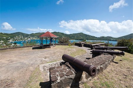 st vincent and the grenadines - Fort Hamilton, Port Elizabeth, Bequia, St. Vincent and The Grenadines, Windward Islands, West Indies, Caribbean, Central America Foto de stock - Con derechos protegidos, Código: 841-05784957