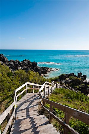 stair beach - Church Bay park, Bermuda, Central America Stock Photo - Rights-Managed, Code: 841-05784975