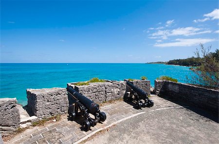 fortified castle - Gate's Fort Park and fort, Bermuda, Central America Stock Photo - Rights-Managed, Code: 841-05784983