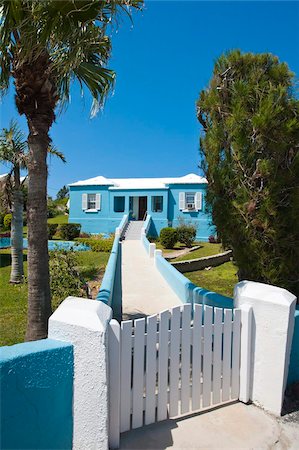 House in St. George's, Bermuda, Central America Fotografie stock - Rights-Managed, Codice: 841-05784999