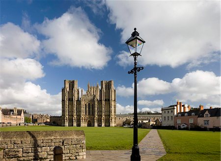 somerset - Wells Cathedral, Wells, Somerset, England, United Kingdom, Europe Foto de stock - Direito Controlado, Número: 841-05785171