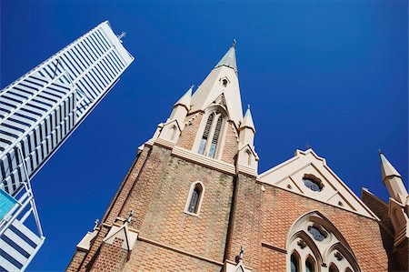 Wesley Church and Central Park skyscraper, Perth, Western Australia, Australia, Pacific Stock Photo - Rights-Managed, Code: 841-05785276