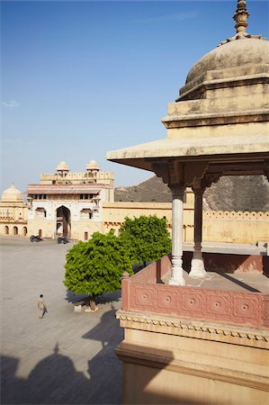 Cour au Fort d'Amber, Jaipur, Rajasthan, Inde, Asie Photographie de stock - Rights-Managed, Code: 841-05785315