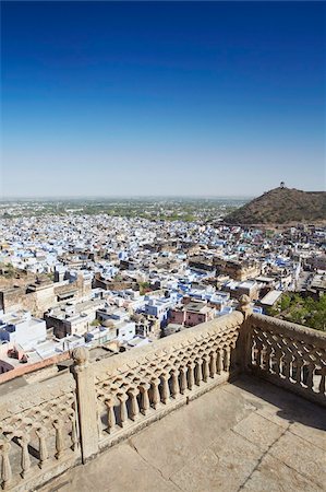 rajasthan - Ansicht von Bundi aus Bundi Palace, Bundi, Rajasthan, Indien, Asien Stockbilder - Lizenzpflichtiges, Bildnummer: 841-05785341