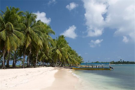 palm tree on the ocean - Dubpur Island, San Blas Islands (Kuna Yala Islands), Panama, Central America Stock Photo - Rights-Managed, Code: 841-05785437