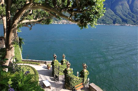 View from Villa Balbianello, Lenno, Lake Como, Lombardy, Italy, Europe Fotografie stock - Rights-Managed, Codice: 841-05785498