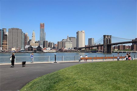 simsearch:841-02944390,k - Recently opened Pier 1, part of Brooklyn Bridge Park, Brooklyn, New York City, United States of America, North America Foto de stock - Con derechos protegidos, Código: 841-05785559