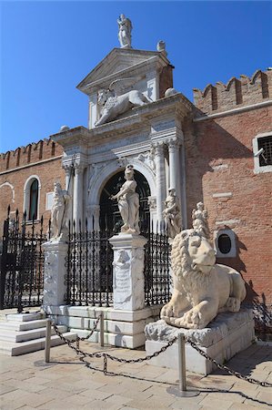 The Porta Magna, Arsenal, Venice, UNESCO World Heritage Site, Veneto, Italy, Europe Stock Photo - Rights-Managed, Code: 841-05785573