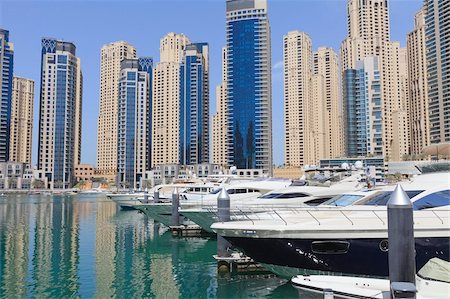 Dubai Marina, Dubai, United Arab Emirates, Middle East Stock Photo - Rights-Managed, Code: 841-05785659