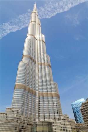 skyscrapers dubai - Burj Khalifa, the tallest building in the World at 828 metres, Dubai, United Arab Emirates, Middle East Stock Photo - Rights-Managed, Code: 841-05785672