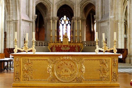 Hauptaltar in der Saint-Louis Kathedrale von Blois, Loir-et-Cher, Frankreich, Europa Stockbilder - Lizenzpflichtiges, Bildnummer: 841-05785804