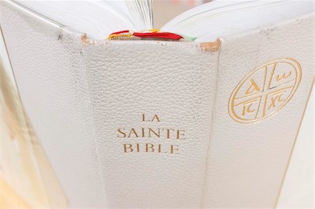 Close-up of the Bible, La Salette, Isere, France, Europe Stock Photo - Rights-Managed, Code: 841-05785840