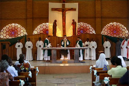 Messe catholique en Lome, Togo, Afrique de l'Ouest, Afrique Photographie de stock - Rights-Managed, Code: 841-05785857