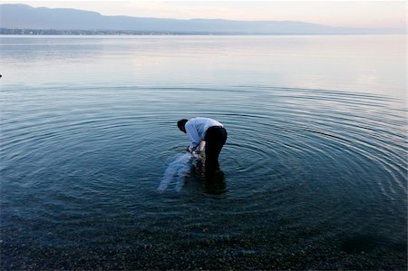 Baptême dans le lac Léman, Genève, Suisse, Europe Photographie de stock - Rights-Managed, Code: 841-05785883