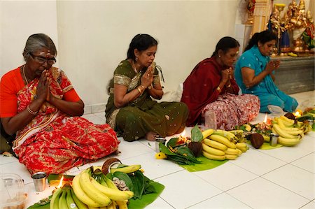 praying indian - Diwali celebration in a Ganesh temple, Paris, France, Europe Stock Photo - Rights-Managed, Code: 841-05785990